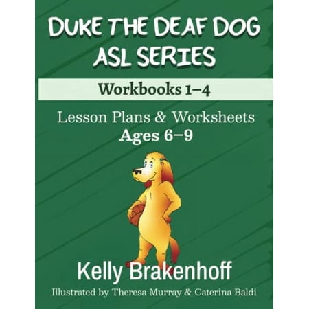 Pre-Owned Duke the Deaf Dog ASL Series Ages 6-9: Lesson Plans & Worksheets Workbooks 1-4 Paperback