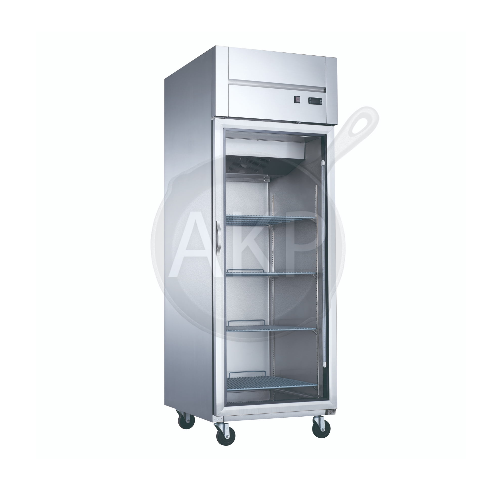 Dukers 28 cu ft, 1 Glass Door Top Freezer Refrigerator