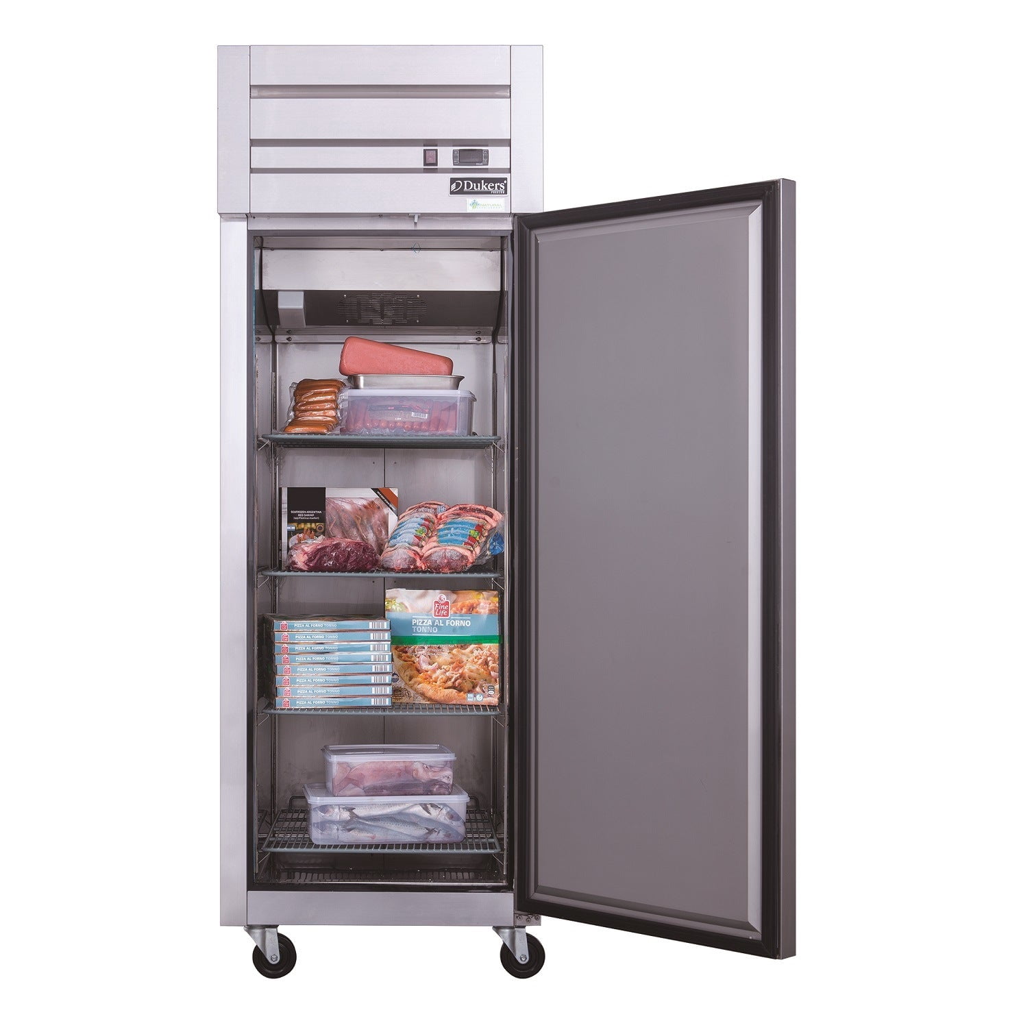 Dukers D28AF 27" Single Door Top Mount Commercial Freezer in Stainless Steel