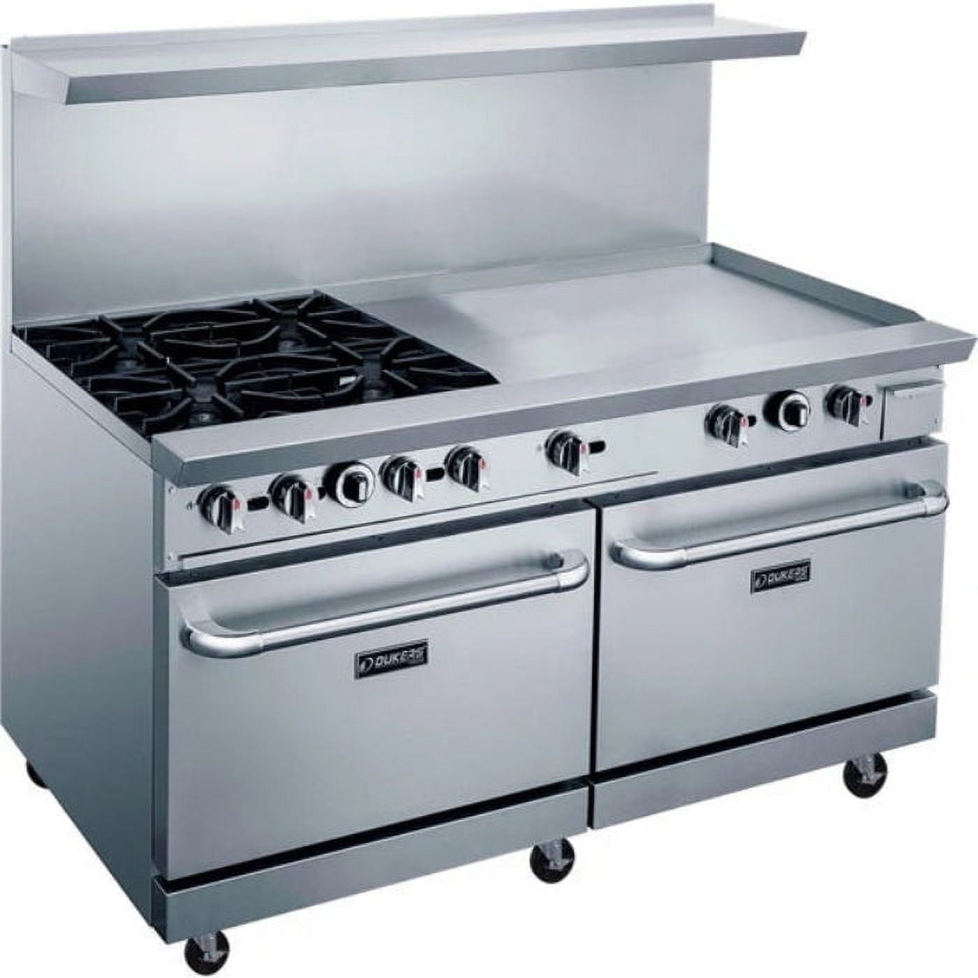 Dukers Stainless Steel  60" Gas Range with 4 Open Burners & 36" Griddle - DCR60-4B36GM 60"