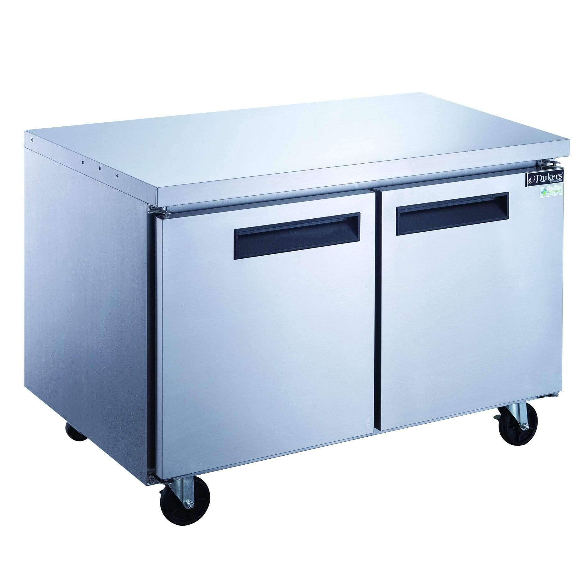 Dukers - DUC48R 2-Door Undercounter Refrigerator in Stainless Steel