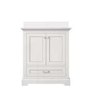 Dukes 30 in. W x 22 in. D White Single Bath Vanity and Cultured Marble Top