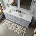 thumbnail image 1 of Dukes 84 in. W x 22 in. D Dark Grey Double Bath Vanity and Cultured Marble Top, 1 of 8