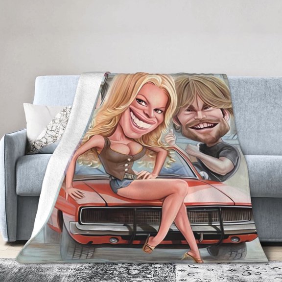 Dukes-Of-Hazzard Blanket, Soft Flannel Throw Blanket Super Soft Lightweight Cozy Blankets Travel Throw Blanket Bedding And Sofa For All Season For Adults Kids Teens 40"X30"