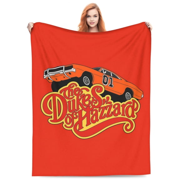 Dukes Orange Car Haz-zard Blankets Lightweight Throw Blanket Soft Fleece Blanket Birthday Sofa Bedding Blanket For All Season 40"x30"