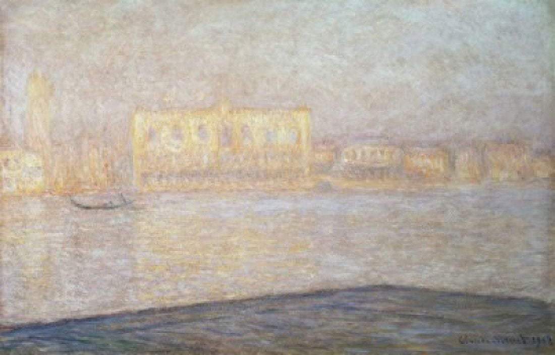 Dukes Palace Seen from San Giorgio Claude Monet (1840-1926 French) Canvas Art - Claude Monet (18 x 24)