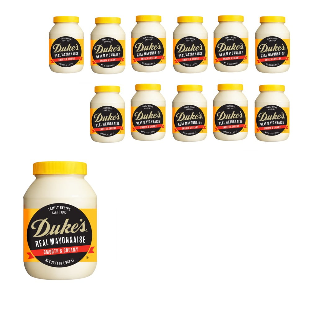 Dukes Real Mayonnaise Jar, 30 oz - Case of 12