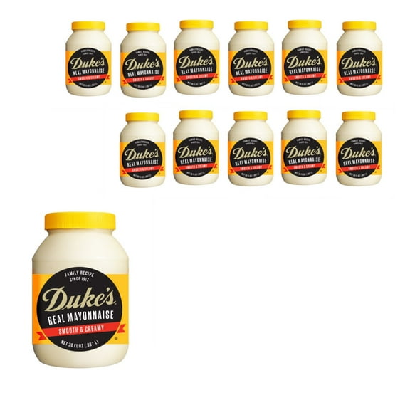 Dukes Real Mayonnaise Jar, 30 oz - Case of 12