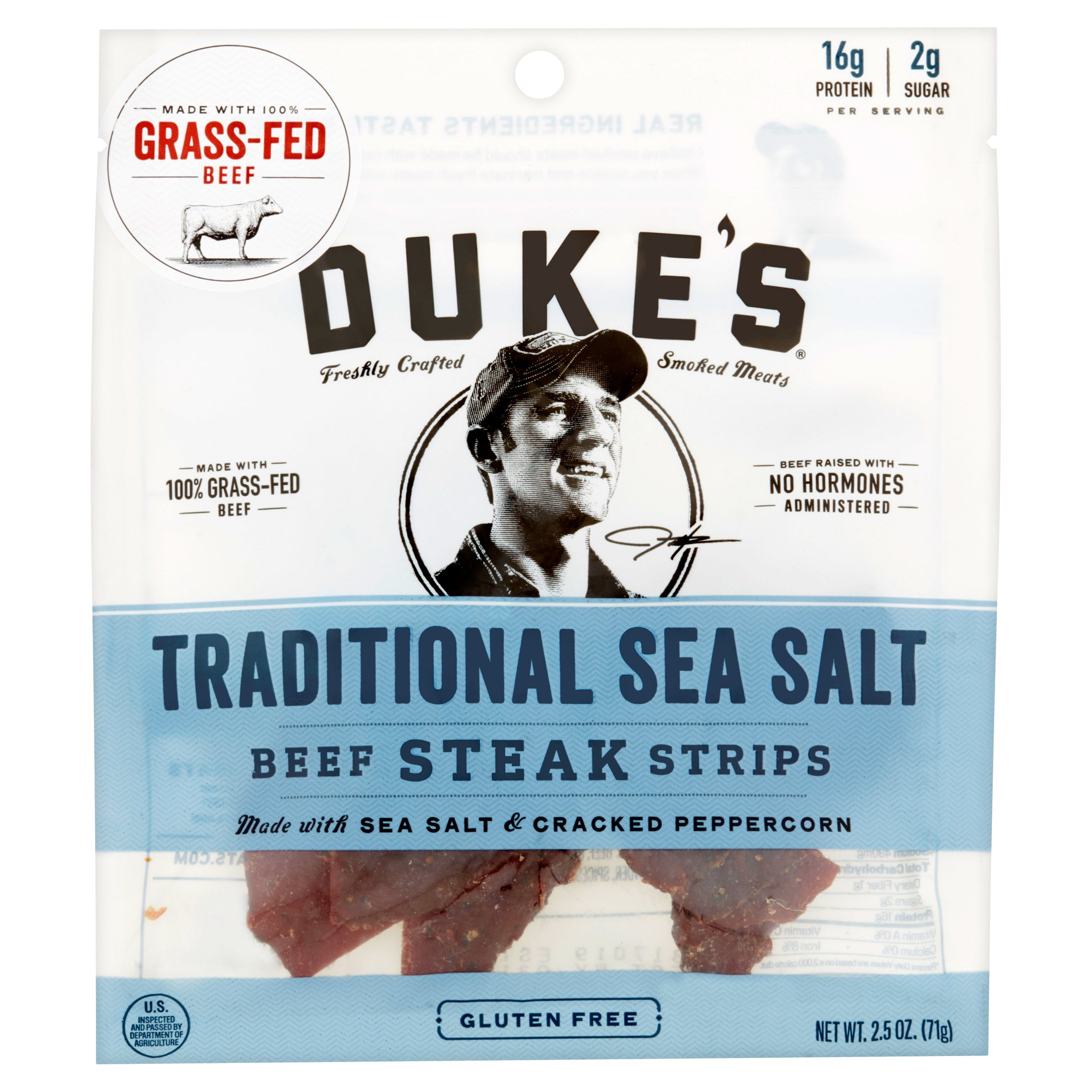 Dukes Strips Beef Sea Salt,2.5 Oz (Pack Of 8)