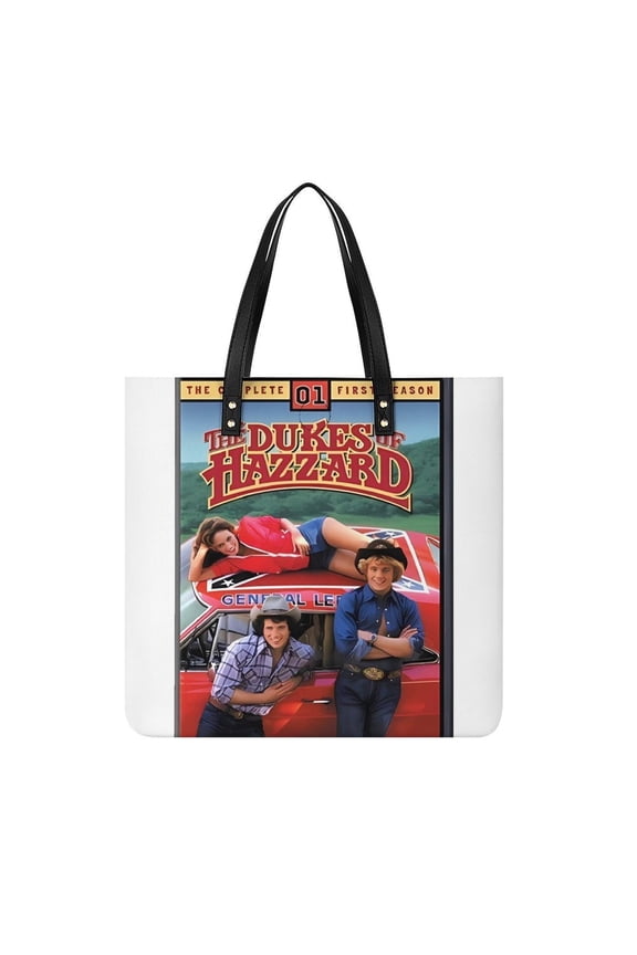 Dukes-of-Hazzard Handbag, Casual PU Leather Tote Bag, Shoulder Handbags with Top Magnetic Snap Closure For Girl Ladies Women Travel Shopping