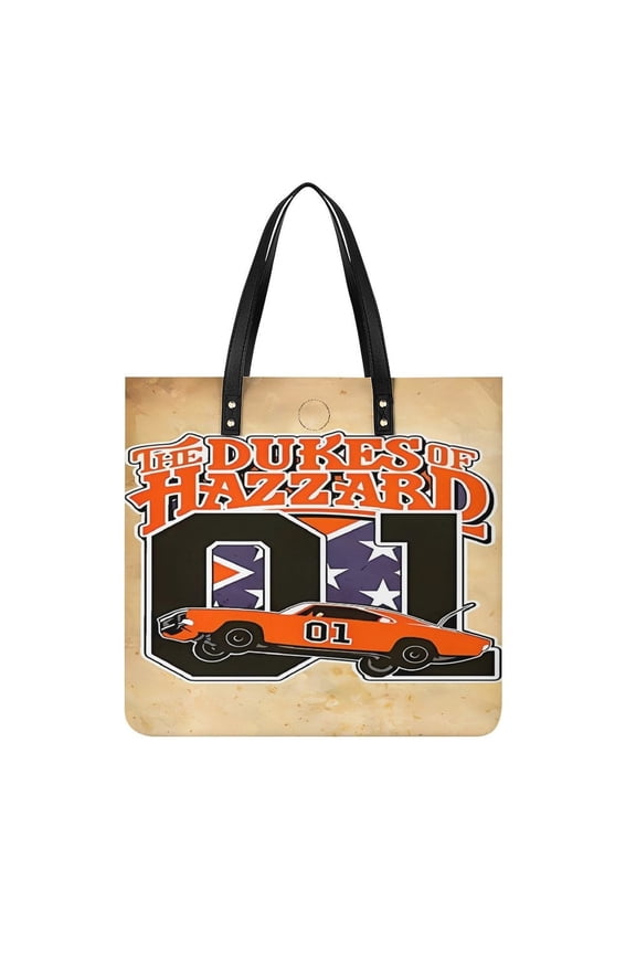 Dukes-of-Hazzard Handbag, Casual PU Leather Tote Bag, Shoulder Handbags with Top Magnetic Snap Closure For Girl Ladies Women Travel Shopping