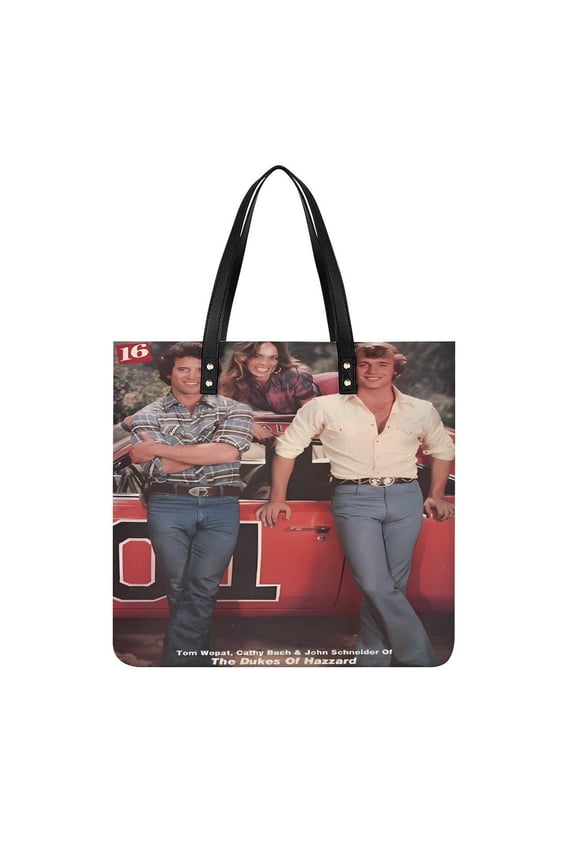 Dukes-of-Hazzard Handbag, Casual PU Leather Tote Bag, Shoulder Handbags with Top Magnetic Snap Closure For Girl Ladies Women Travel Shopping
