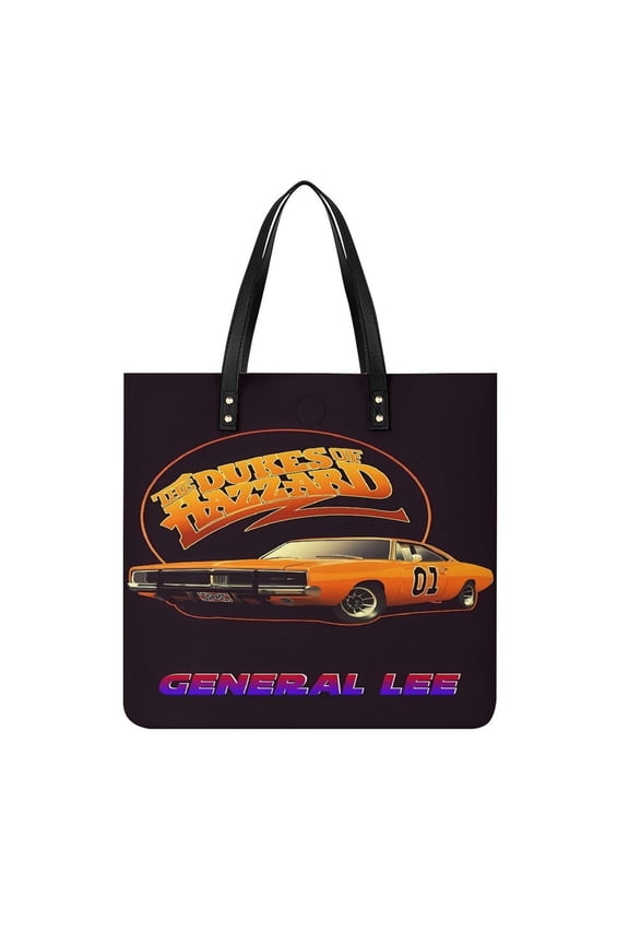 Dukes-of-Hazzard Handbag, Casual PU Leather Tote Bag, Shoulder Handbags with Top Magnetic Snap Closure For Girl Ladies Women Travel Shopping