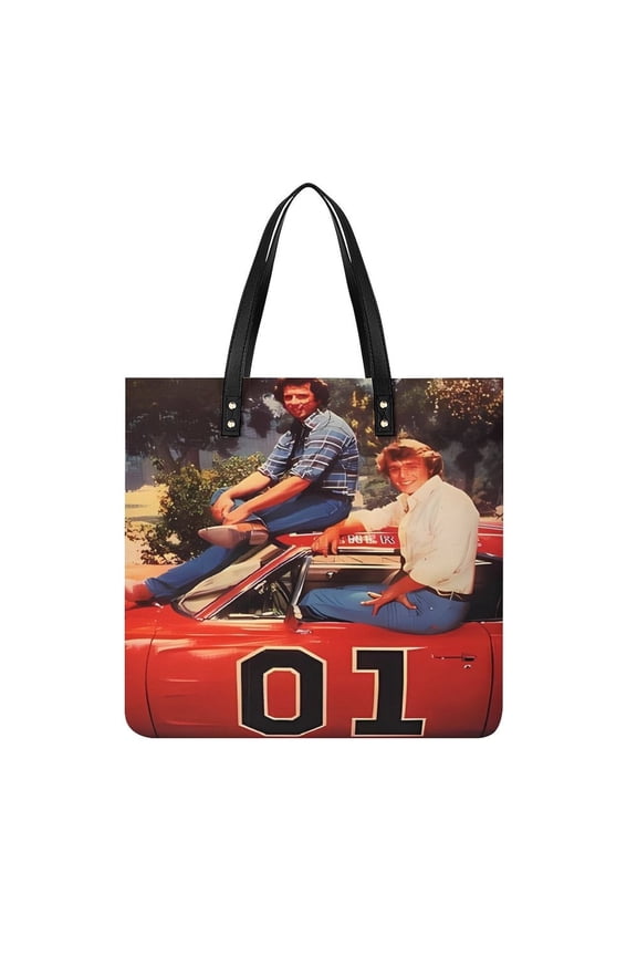 Dukes-of-Hazzard Handbag, Casual PU Leather Tote Bag, Shoulder Handbags with Top Magnetic Snap Closure For Girl Ladies Women Travel Shopping