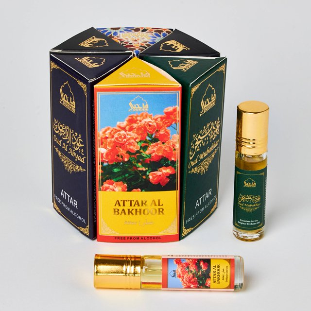 Dukhni Ma’amoul Attar Arabic Perfume Oil Set 6 assorted scents x 6ml
