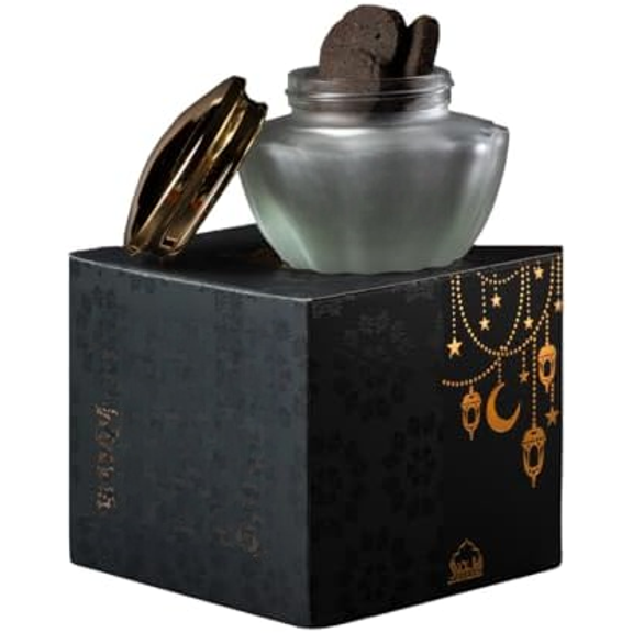 Dukhoon Al Khaleeji Oud Bakhoor by | Authentic Arabic Bakhoor Incense | 40 gm jar | Handmade, Luxurious | Zesty Oriental Blend | Perfect for Prayer, Ramadan & Eid Gift Hampers