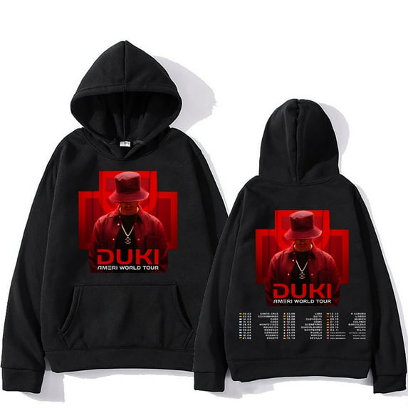 Duki Ameri World Tour Hoodies Autumn Winter New Two Sides Clothing Gothic Trends Sweatshirts Rock Band Fashion Unisex Pullovers