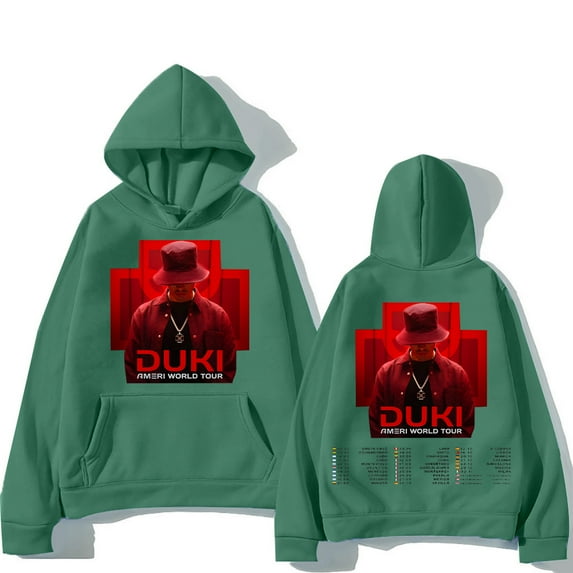 Duki Ameri World Tour Hoodies Autumn Winter New Two Sides Clothing Gothic Trends Sweatshirts Rock Band Fashion Unisex Pullovers