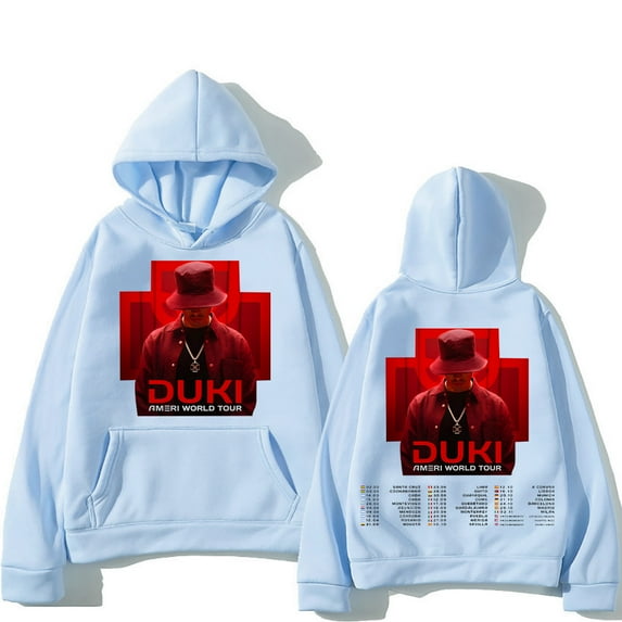 Duki Ameri World Tour Hoodies Autumn Winter New Two Sides Clothing Gothic Trends Sweatshirts Rock Band Fashion Unisex Pullovers
