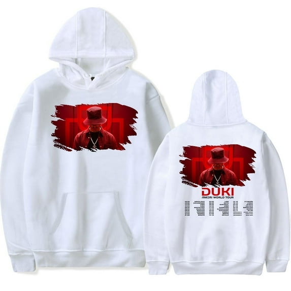 Duki Ameri World Tour Merch Hoodie Men Women Long Sleeve Sweatshirt Rapper Pullover Streetwear
