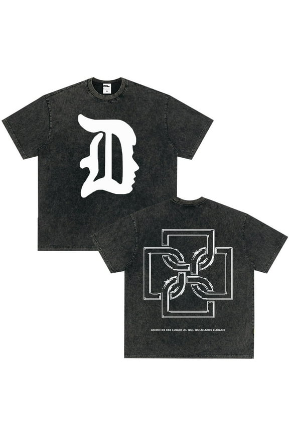 Duki Merch Double Sided Print Graphic T-Shirt Soft Cotton Washed Vintage Unisex Oversized Short Sleeve