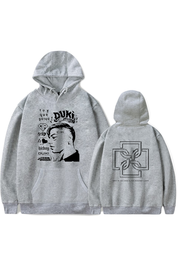 Duki Merch Hoodie Casual Logo Hoodies Long Sleeve For Fans Men Women Sweatshirt Pullover