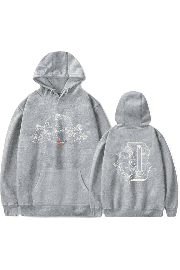 Duki Merch Hoodie Logo Cupid Earth Unisex Hooded Sweatshirt Long Sleeve For Men Women Streetwear Pullovers