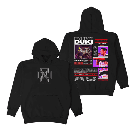Duki Merch Hoodie Modo Diablo ADA Tour 2024 New Album Cover Hoodies Long Sleeve Rapper Men Women Pullover