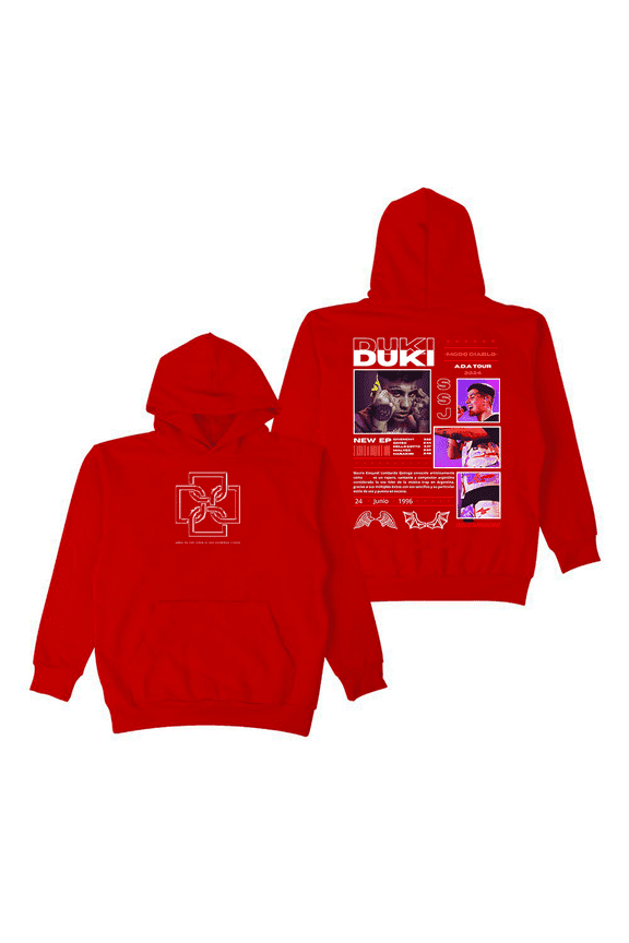 Duki Merch Hoodie Modo Diablo ADA Tour 2024 New Album Cover Hoodies Long Sleeve Rapper Men Women Pullover