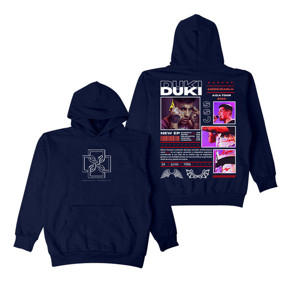Duki Merch Hoodie Modo Diablo ADA Tour 2024 New Album Cover Hoodies Long Sleeve Rapper Men Women Pullover