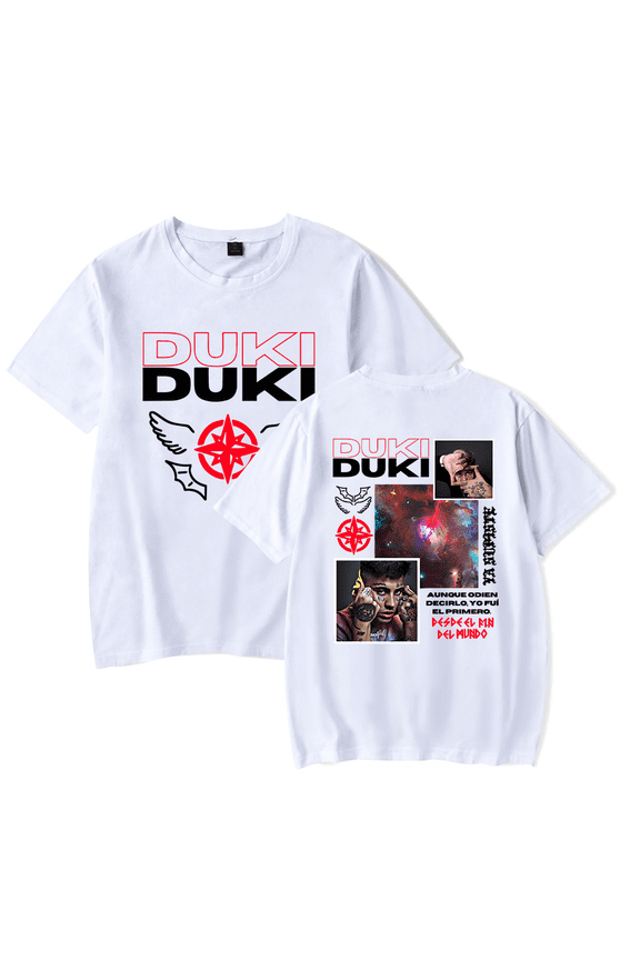 Duki Merch Wings Star Classic Graphic T-Shirt Unisex Fashion Short Sleeve Summer Jumpers Streetwear Fan Merch