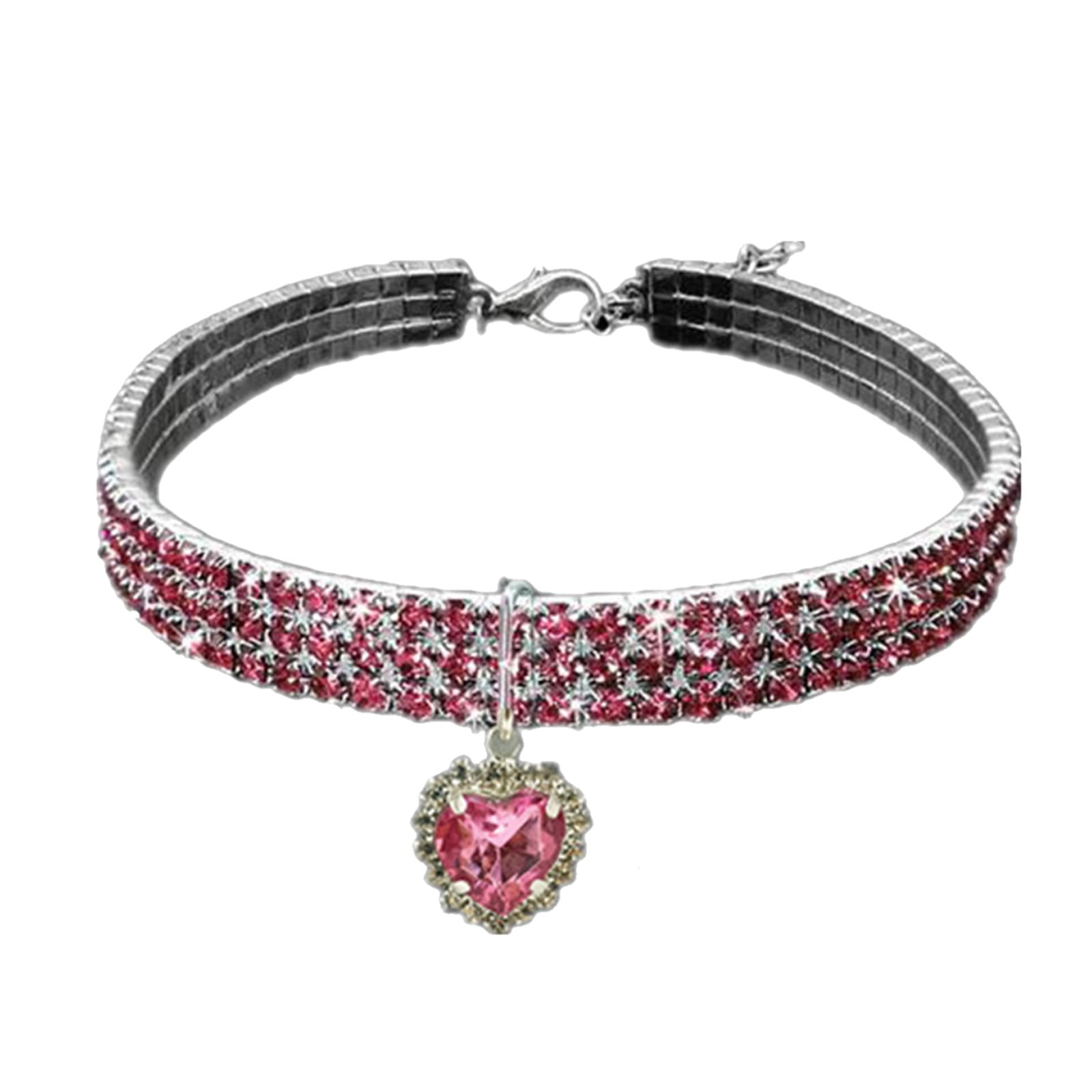 Duklien Clearance Rhinestone Rhinestone Stretch Collar Pet Accessories
