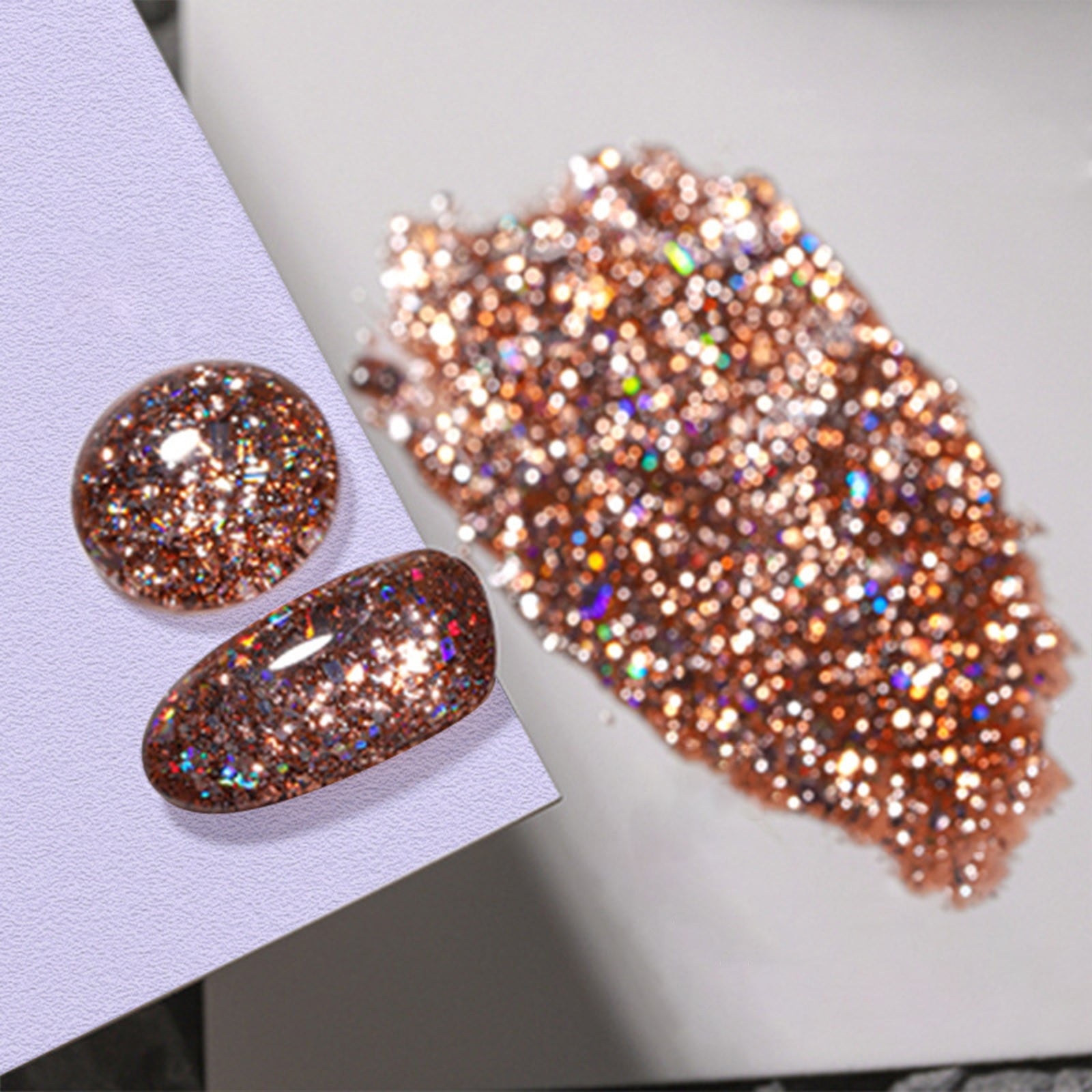 Duklien Long-Wear Nail Lacquer, Nail Polish 6 Color Flash Diamond Nail ...