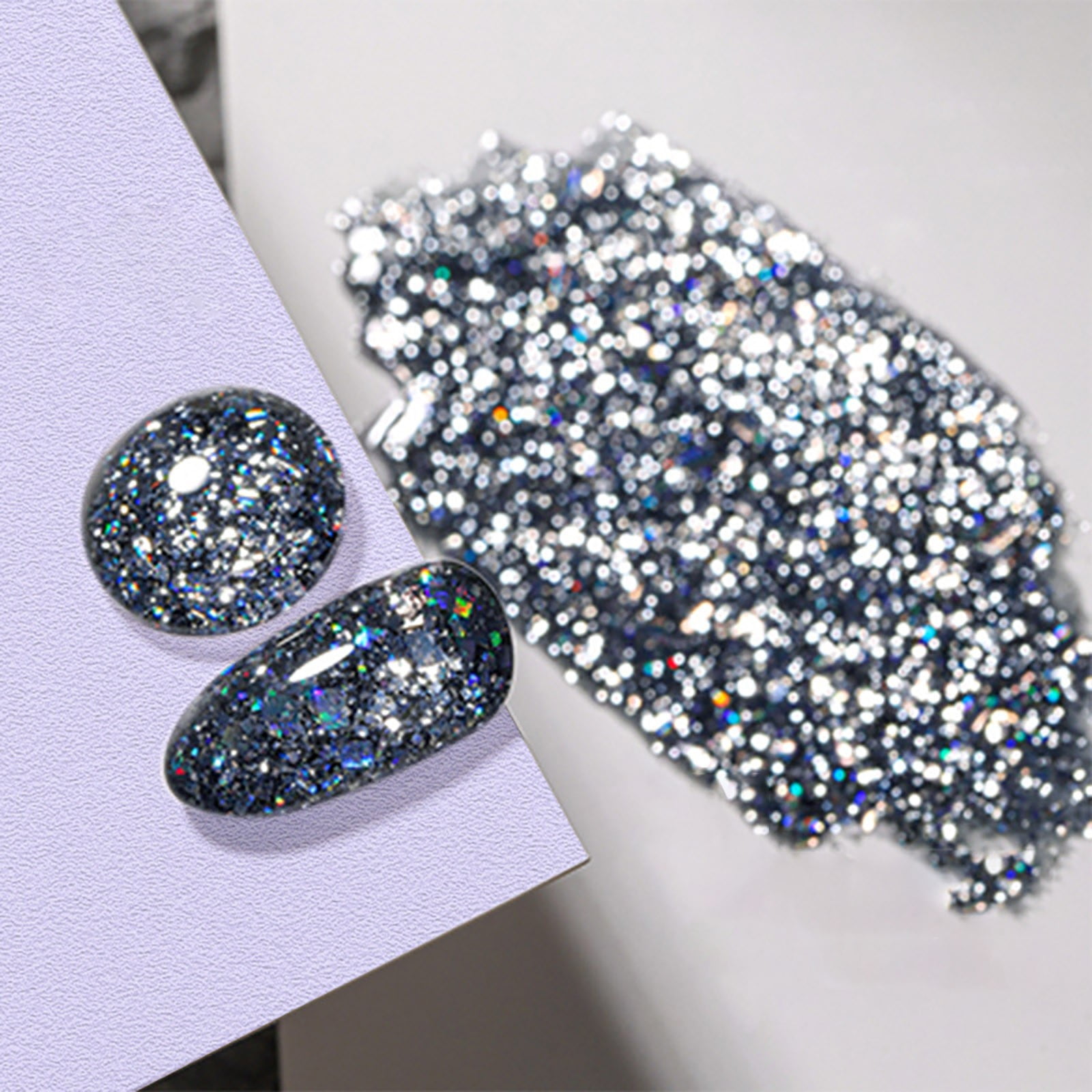 Duklien Long-Wear Nail Lacquer, Nail Polish 6 Color Flash Diamond Nail ...