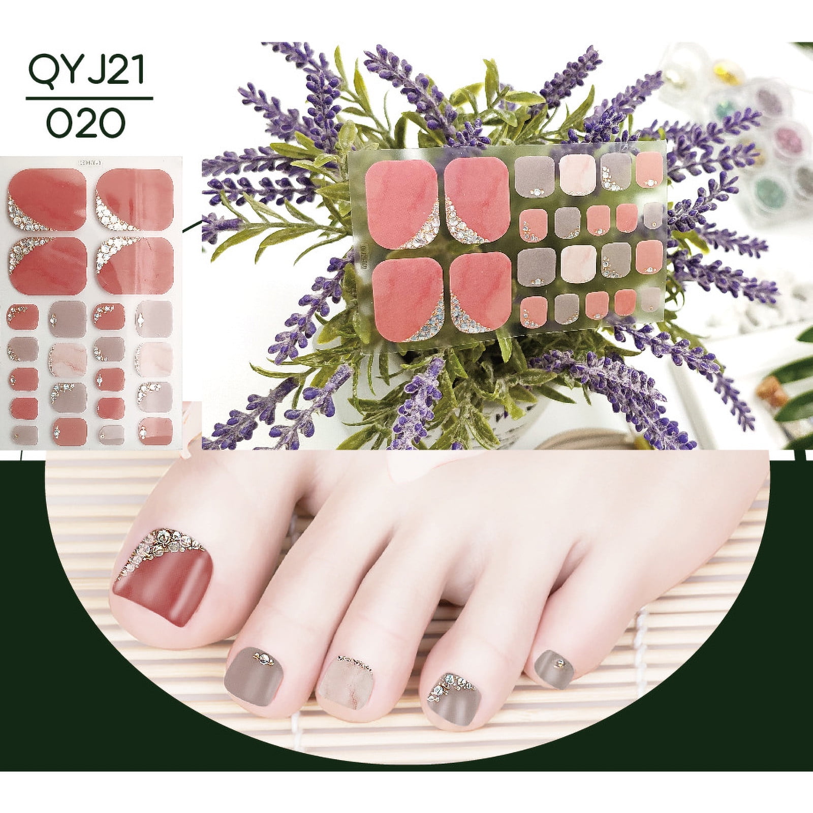 Duklien New 5D Nail Art Stickers, Nail Stickers Fashion Foot Nail