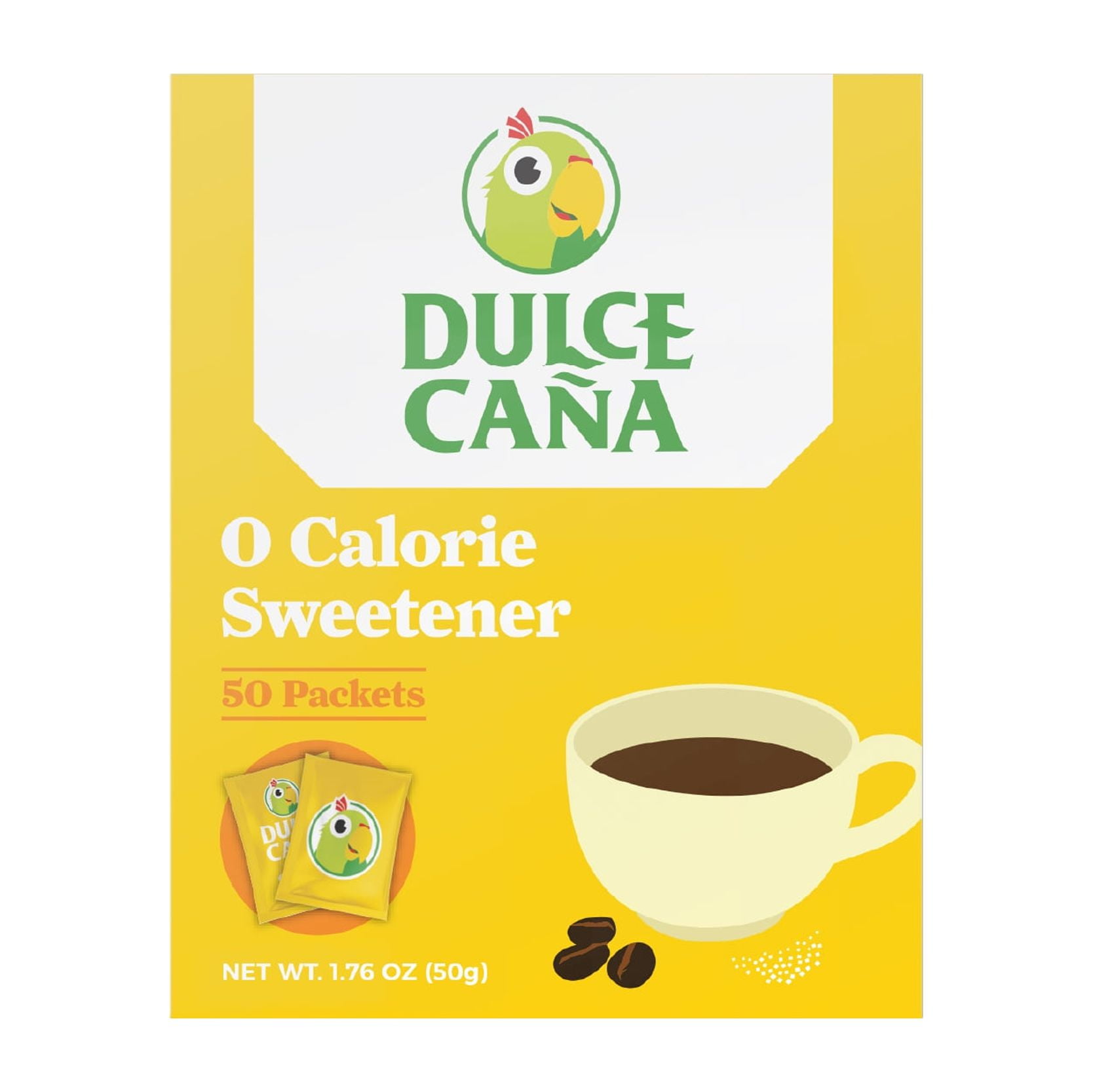 Dulce Caña 0 Calorie Sweetener, 50 Packets, 1.76 oz (50g), Carton Box