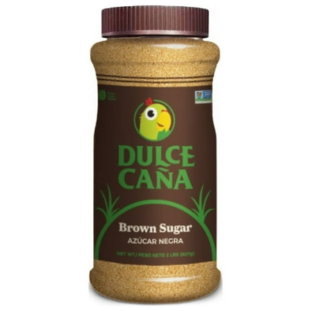 Dulce Caña ,Pure Cane Brown Sugar, 2pd (907g), Plastic Jar, No Additives and Preservatives