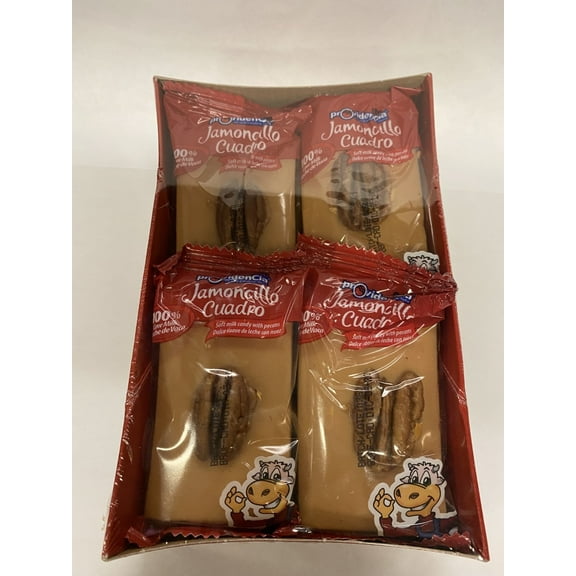 Dulce Providencia Jamoncillo cuadrado soft milk candy with pecanz 8 PC 1lb4.3oz