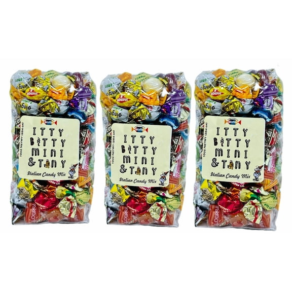 Dulcefina Itty Bitty Mini & Tangy Italian Candy Mix, Assorted Fruit Flavors, 3-Pack