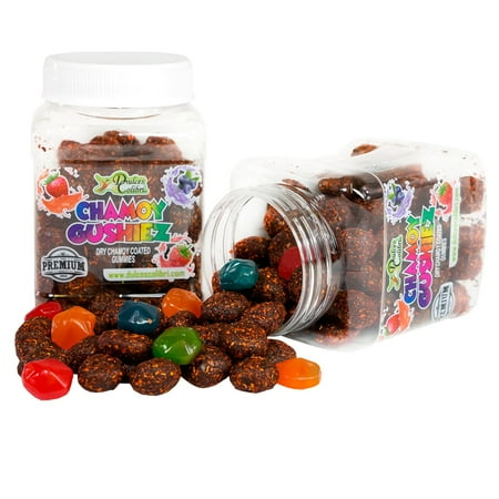 Dulces Colibri - Premium Dry Chamoy Coated Fruity Gushiez | Mess Free | Made to Order | Authentic Bold Mexican Flavors |10 oz Jar | Mix & Match Eligible