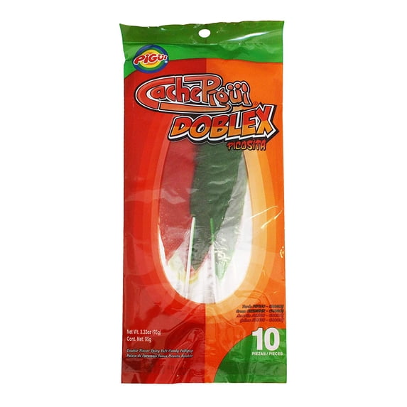 Dulces Pigui Slaps Doblex Picosita Flavor Paletas Mexican Candy (10 Lollipops)