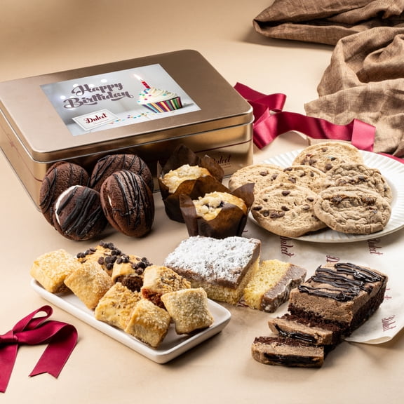 Dulcet Gift Basket Happy Birthday Baked Goods Gift Box - Luxurious Celebration