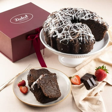 Dulcet Gift Baskets Chocolate Glazed Favorite Kosher Dairy Coffee Fluted Cake Gift Box