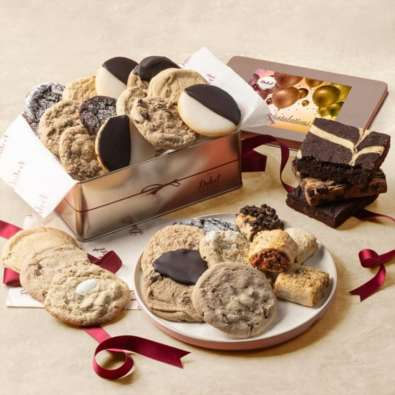 Dulcet Gift Baskets Congratulation-Celebration Party Tin Box, Sweet Treats
