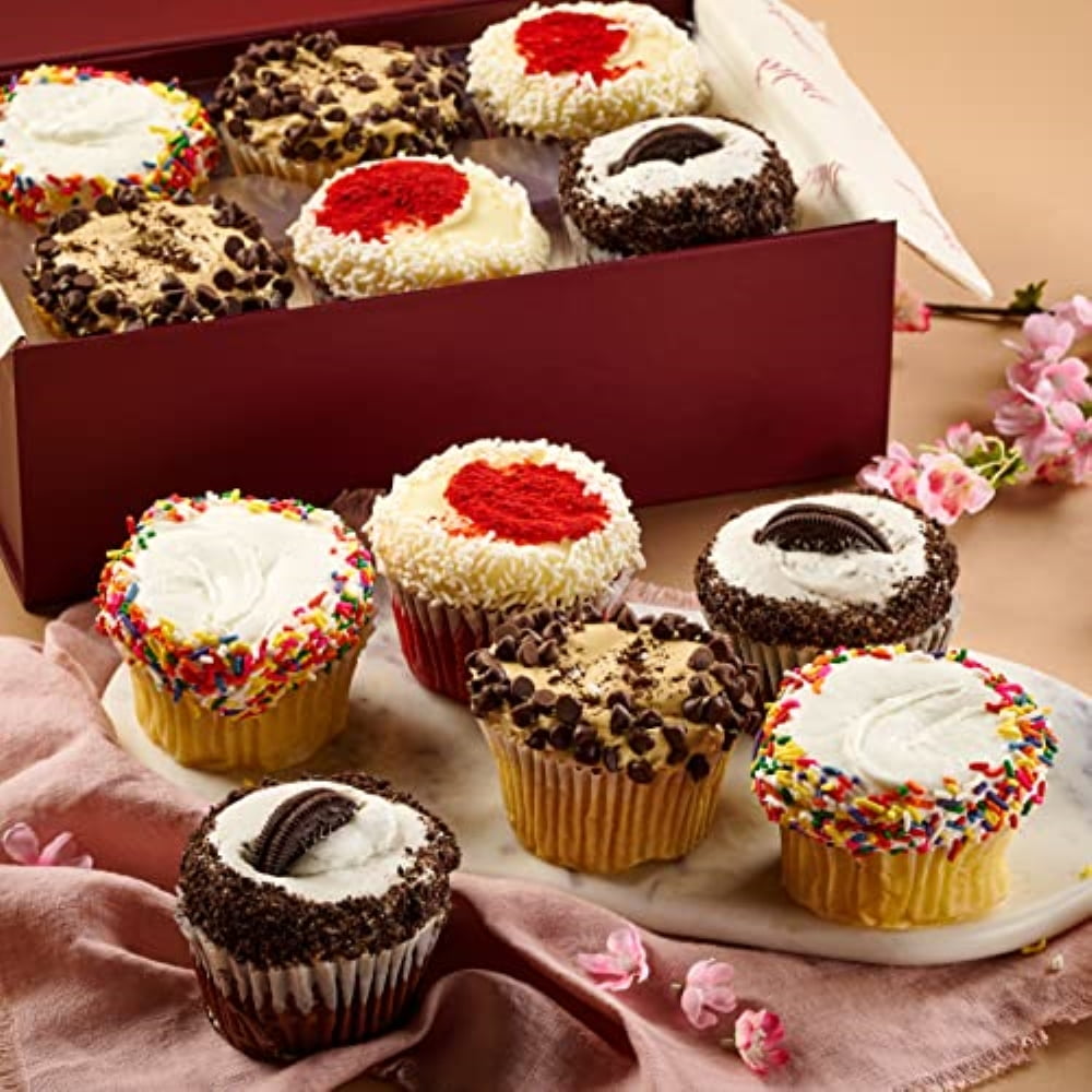 Dulcet Gift Baskets Cupcakes Bakery - Delicious Birthday Cupcakes for Delivery Assortment Pack
