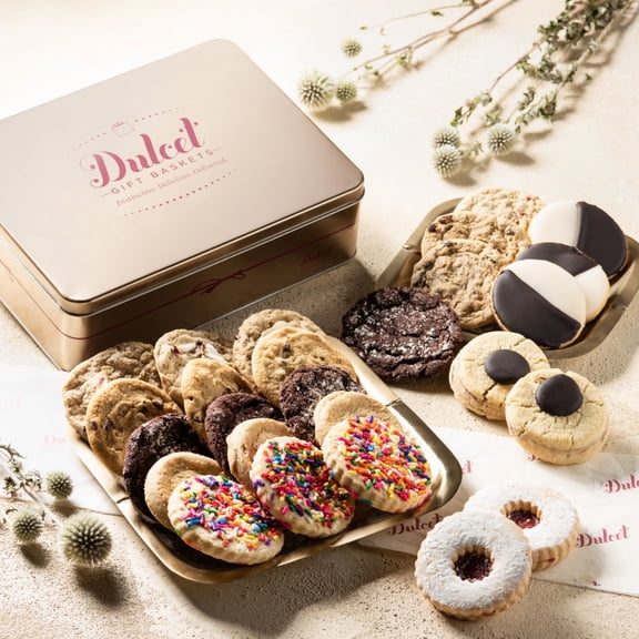 Dulcet Gift Baskets Delightful Cookie Gift Box Assortment with Traditional Sprinkle Cookies