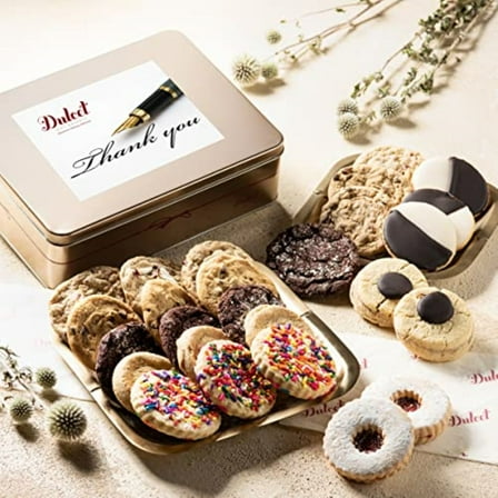 Dulcet Gift Baskets Delightful Thank You Cookie Gift Box Assortment Traditional Cookies