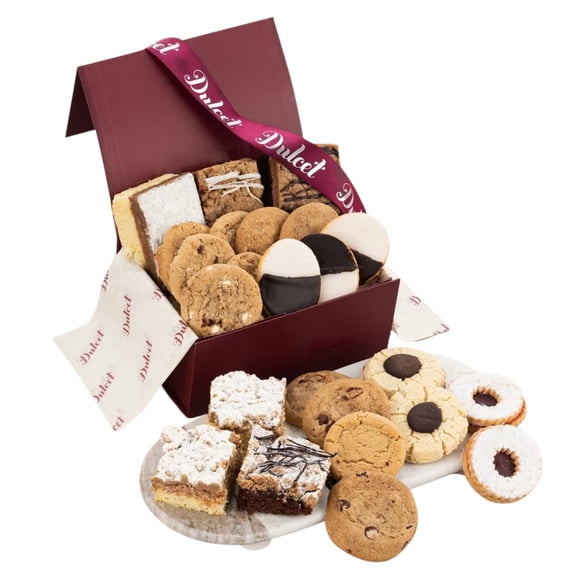 Dulcet Gift Baskets Thank You Bakery Gift Basket with Gourmet Cookies & Crumb Cakes for Friends, Teachers, Clients & Colleagues