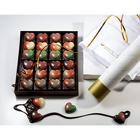 Dulcet Gift Baskets Gourmet Heart-Shaped Heavenly Assorted Milky Chocolates filled with its Unique Flavors Prime Gifting for Holidays Valentine's day, Mother's day and Birthdays