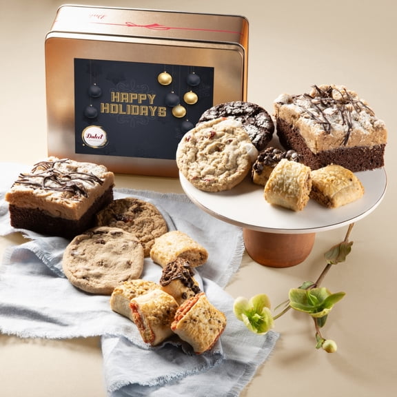 Dulcet Gift Baskets Holiday Old Fashioned Bakery Gift Tin - Baked Goods, Dessert Sweets